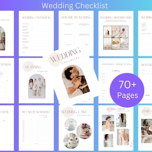 Wedding Day Binder, Editable Wedding Checklist, Wedding to do List, Wedding Day Timeline, Canva Wedding Planner, Wedding Planning Checklist