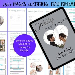 The Ultimate Wedding Day Binder Template, Edit in Canva, Wedding Itinerary, Instant Download, Digital Template, Printable, Wedding Planner