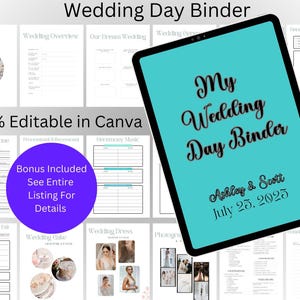Ultimate Wedding Planner, Day of Wedding Binder, Ultimate Wedding Binder, Wedding Day Binder, Ultimate Wedding Checklist, Wedding to Do List