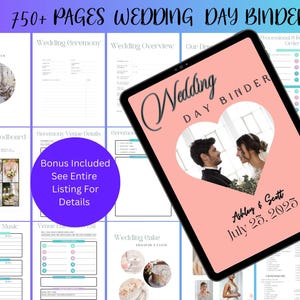 Ultimate Wedding Day Binder Template, Wedding Binder, Wedding Coordination, Wedding Checklist, Wedding Guest List, Wedding Planner