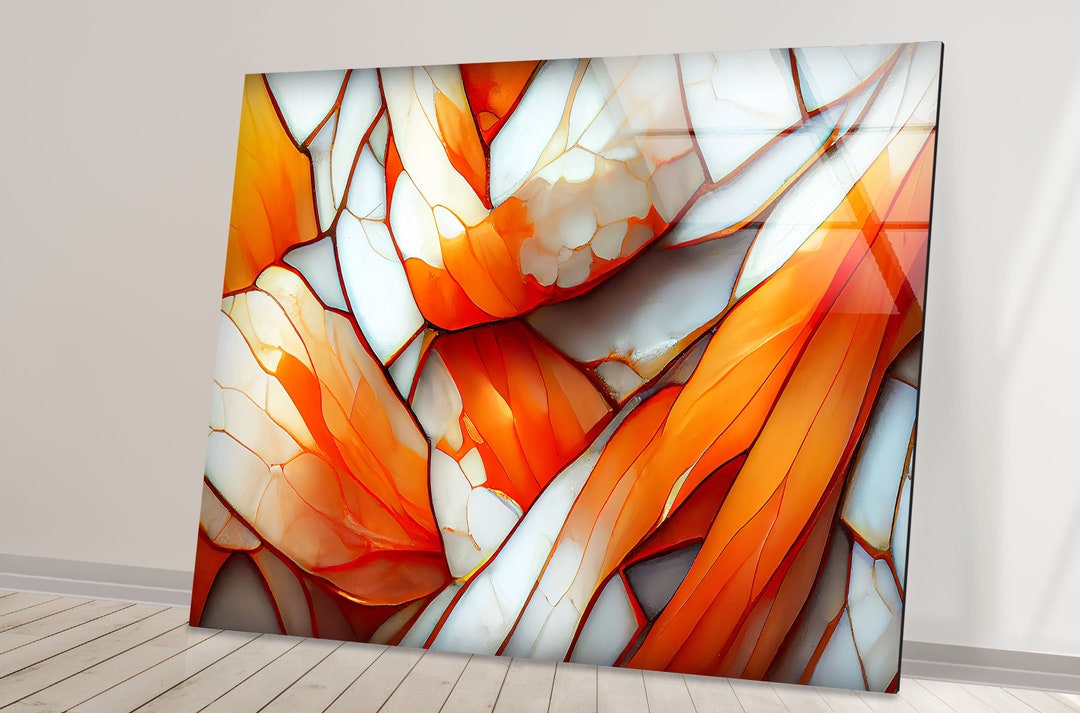 Tempered Glass Wall Artorange Stained Wall Etsy UK