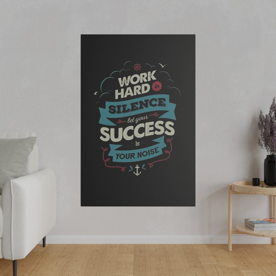 Work Hard Motivational Wall Artwork Poster/canvas - Etsy