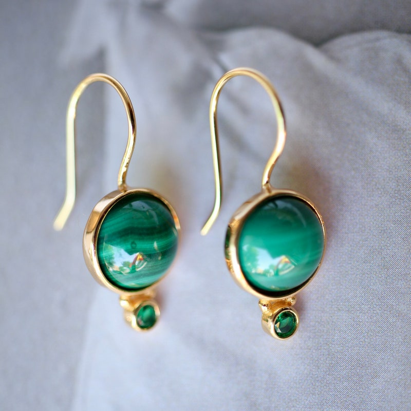 Malachite Earrings