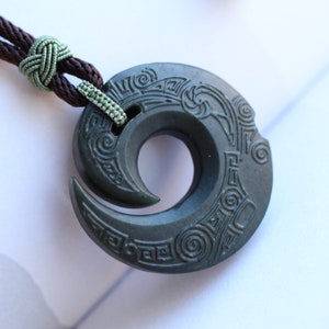 Custom natural green Jade vintage pendant ring/Real Jade pendant/Nephrite jade necklace for women men/Jade donut necklace/Handmade jade