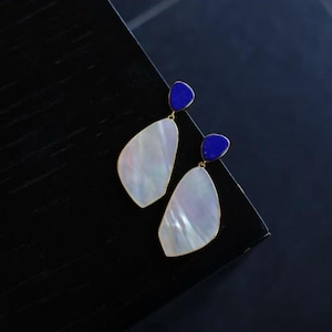 Natural Lapis Lazuli Drop Earring silver|Minimalist bezel lapis lazuli earring\Unique lapis lazuli drop women\Vintage Lapis Lazuli earrings