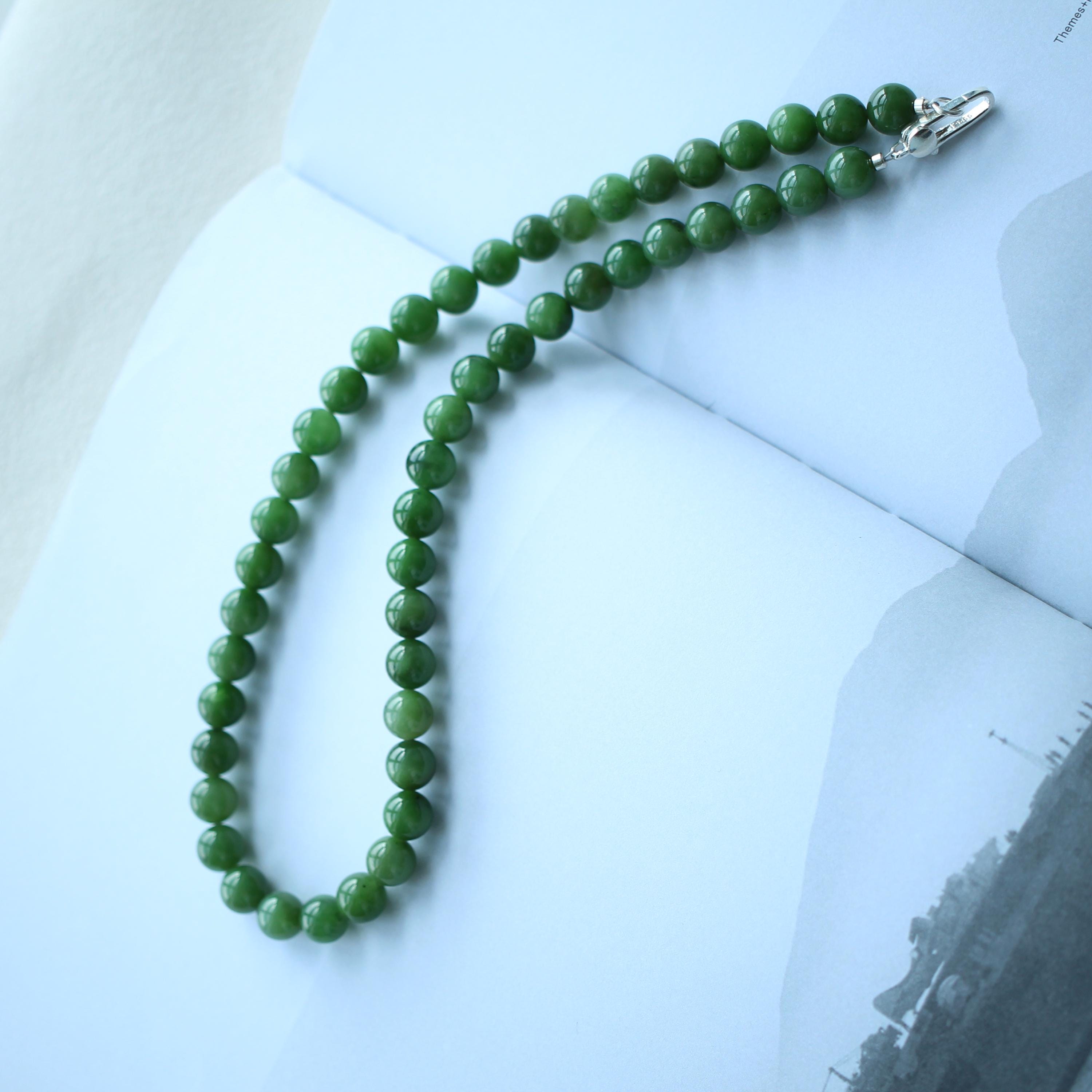 天然翡翠 ビーズネックレス IGL認定書付き 天然翡翠 ビーズネックレス IGL認定書付き