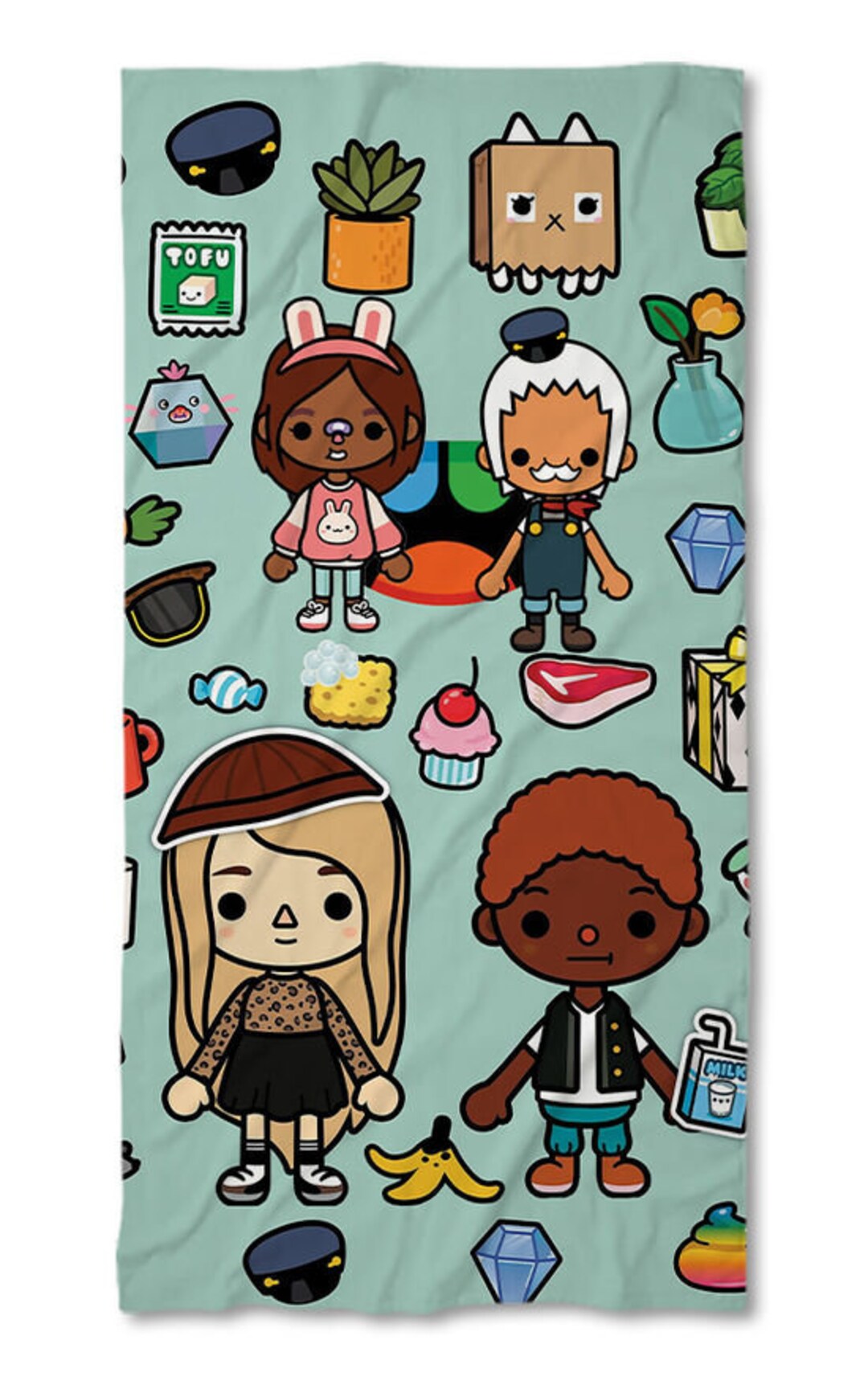 Toca Life World BEACH TOWEL 70x140 Video Game gaming Gamers Etsy