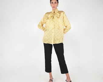 YELLOW 100% Silk Blouse: Comfy and Stylish Pick