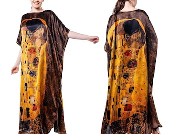 Gustav Klimt Art COLLECTİON | Women for 100 % Silk Dress, Wearableart, Birthday Gift