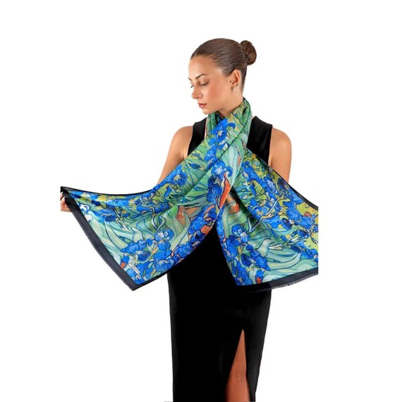 CCcollections Seiden-Faltenschal – Handgefertigt, 100% Seide, Als Schal (25x150 Cm) Oder Stola (50x150 Cm) Erhältlich