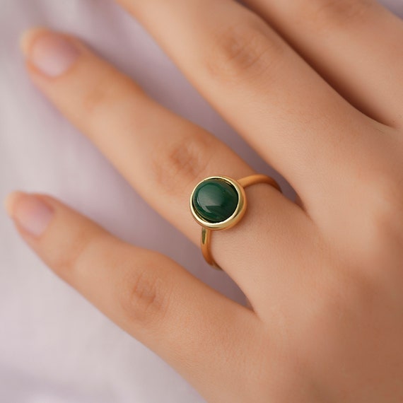 Malachite ring etsy deals