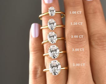 Ovaler Verlobungsring, Versprechensring, Goldringe für Frauen, Reisering, simulierter Diamantring, Solitärring, Hochzeitssolitärringe
