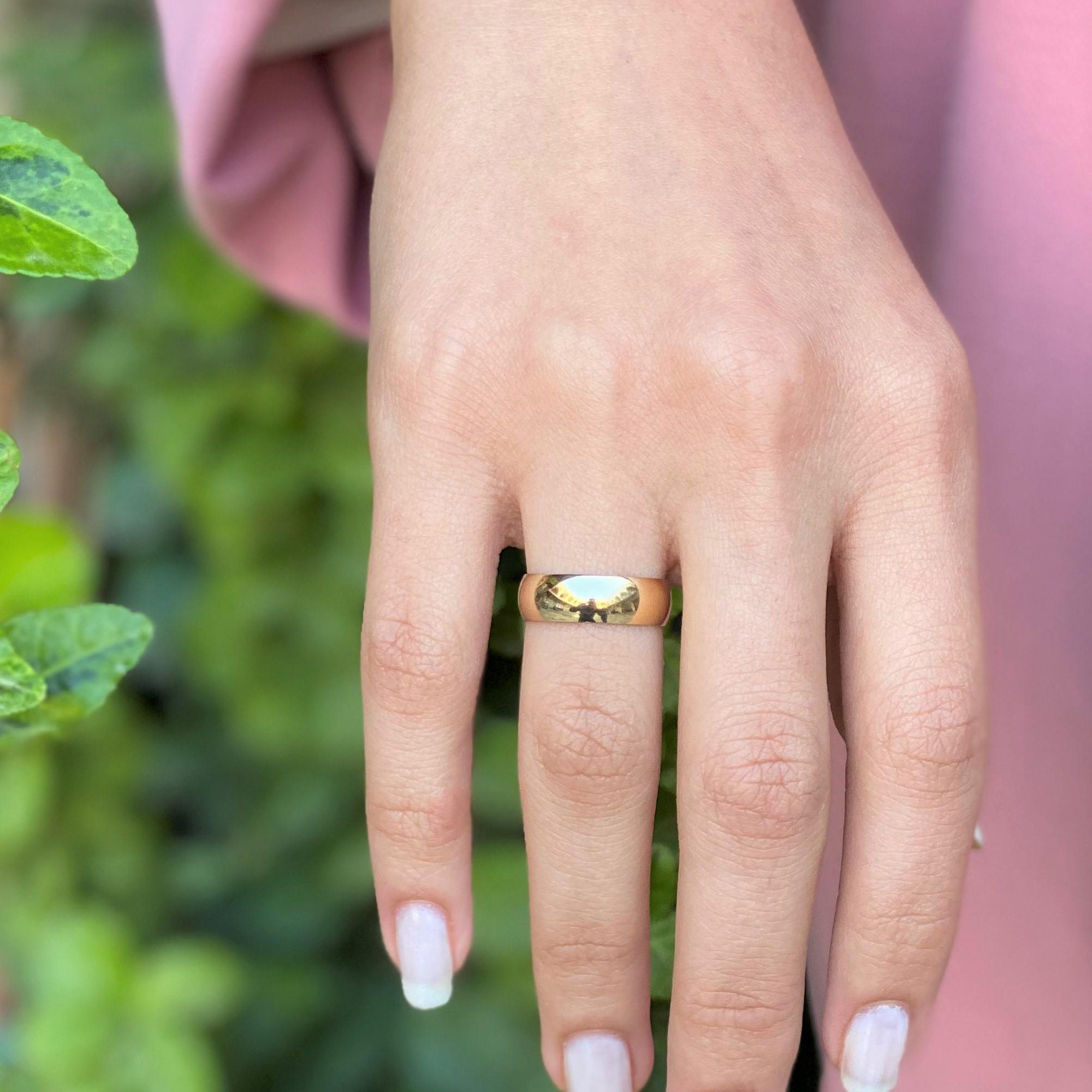 14k Gold 6mm Thick Wedding Bands Rings, Wedding Ring for Women for Men 14k Gold 6mm Thick Wedding Bands Rings, Wedding Ring for Women for Men