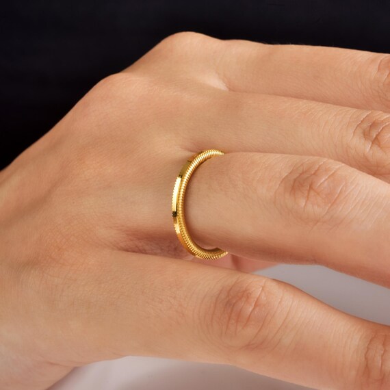 Set Di 5 Anelli Impilabili Sottili In Oro 14K, Placcati E Antiossidanti, Con Zirconio, Minimal, Taglie USA 6-10, Regalo Donna