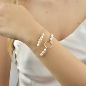 Minimalist Pearl Beads Bracelet, Real Natural Freshwater Pearl Bracelet, Bridesmaid Bracelet, Wedding Bracelet, Christmas Gift For Her