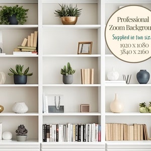 White Shelving Zoom Background, Virtual Background, Zoom Meeting, Zoom Backdrop, Teams Background, Office Background, Home Zoom Background