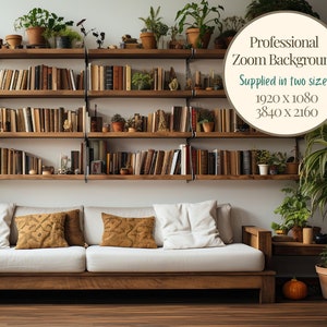 Boho Shelving Zoom Background, Virtual Background, Zoom Meeting, Zoom Backdrop, Teams Background, Office Background, Home Zoom Background