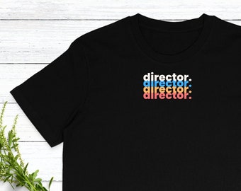 Regisseur, filmregisseur TShirt, biologisch katoen, cadeau voor filmmaker, filmmaker cadeau, bedrijfsdirecteur, videoregisseur, filmmaker shirt