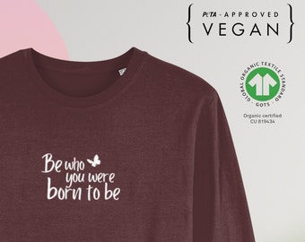 Men's Organic Long Sleeved TShirt, Fathers Day TShirt, Vegan, Long Sleeves T-Shirt, Sustainable Clothing, Gift for Him, Inspirational Quote