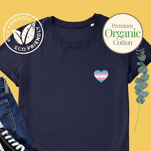 Trans Pride Shirt with Hearts, Transgender Shirt, Trans Ally, Transgender TShirt, Pride Ally, LGBTQ Visibility, Pride Month, LGBT