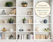White Shelving Zoom Background, Virtual Background, Zoom Meeting, Zoom Backdrop, Teams Background, Office Background, Home Zoom Background