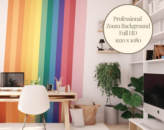 Work From Home Zoom Background to Celebrate LGBTQ Pride Month, Bright ...