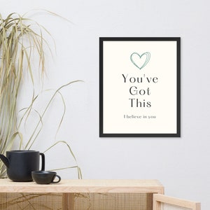 Framed Mindfulness Wall Art, Cita Inspiradora, Bienestar, Sé Amable, Arte Mural De Meditación, Salud Mental Positiva, Bienestar, Terapia