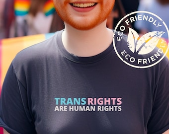Los derechos trans son derechos humanos, camisa transgénero, trans aliado transgénero camiseta orgullo aliado trans derechos camiseta LGBTQ visibilidad trans camisa