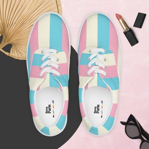 Trans Pride Flag Shoes Gender Neutral Trainers Transgender Pride Month Visibility Trans Ally Trans Rights Transgender Shoes Womens Size