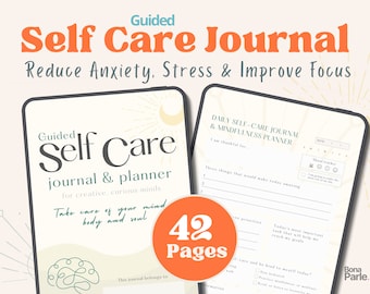 Planner Self Care Daily Journal Anxiety Journal Self Care Planner for GoodNotes Printable Journal for Notabiliity Self Care Journal Planner
