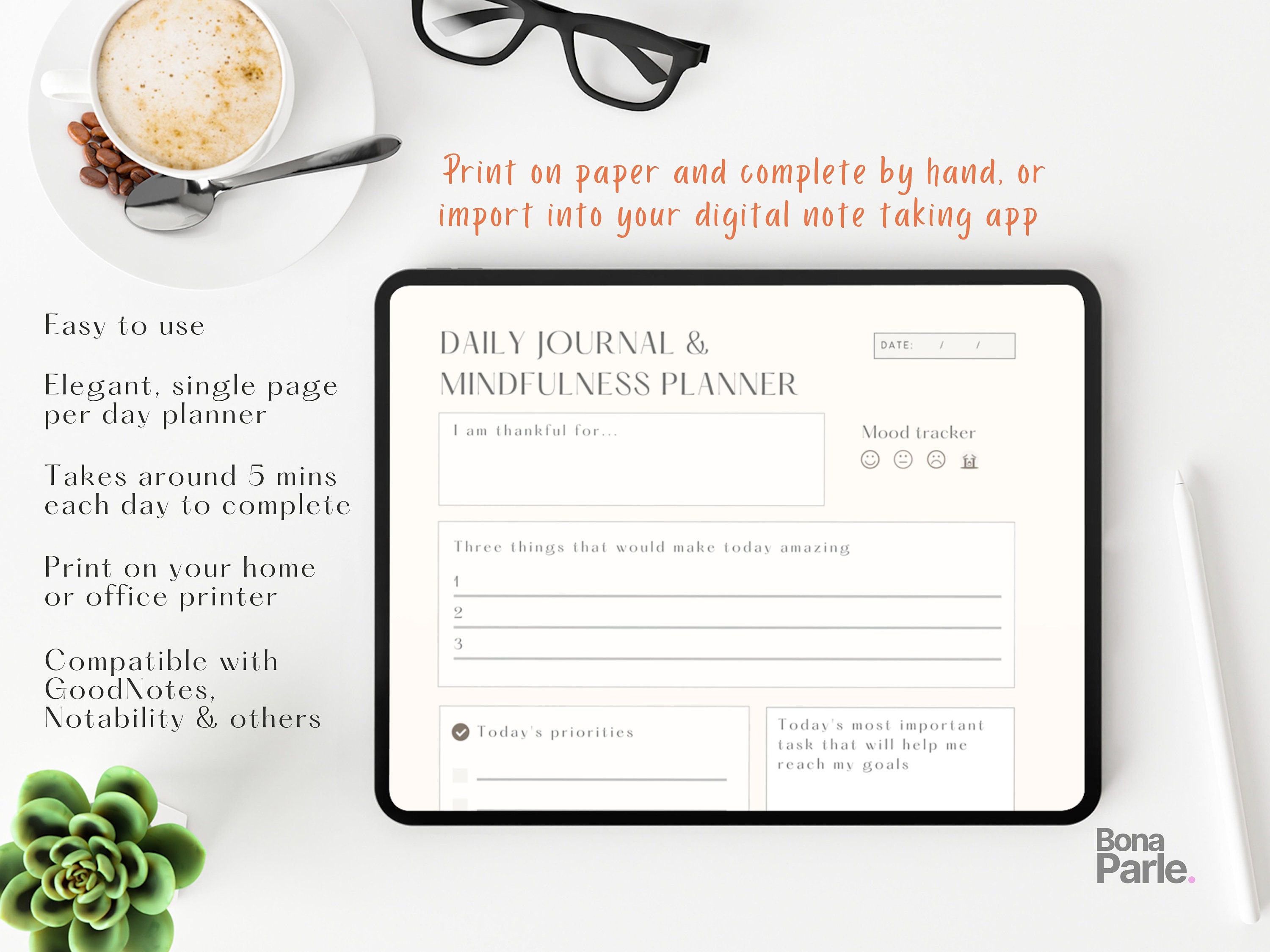 Anxiety Journal Printable Self Care Planner for Anxiety Guided Digital ...