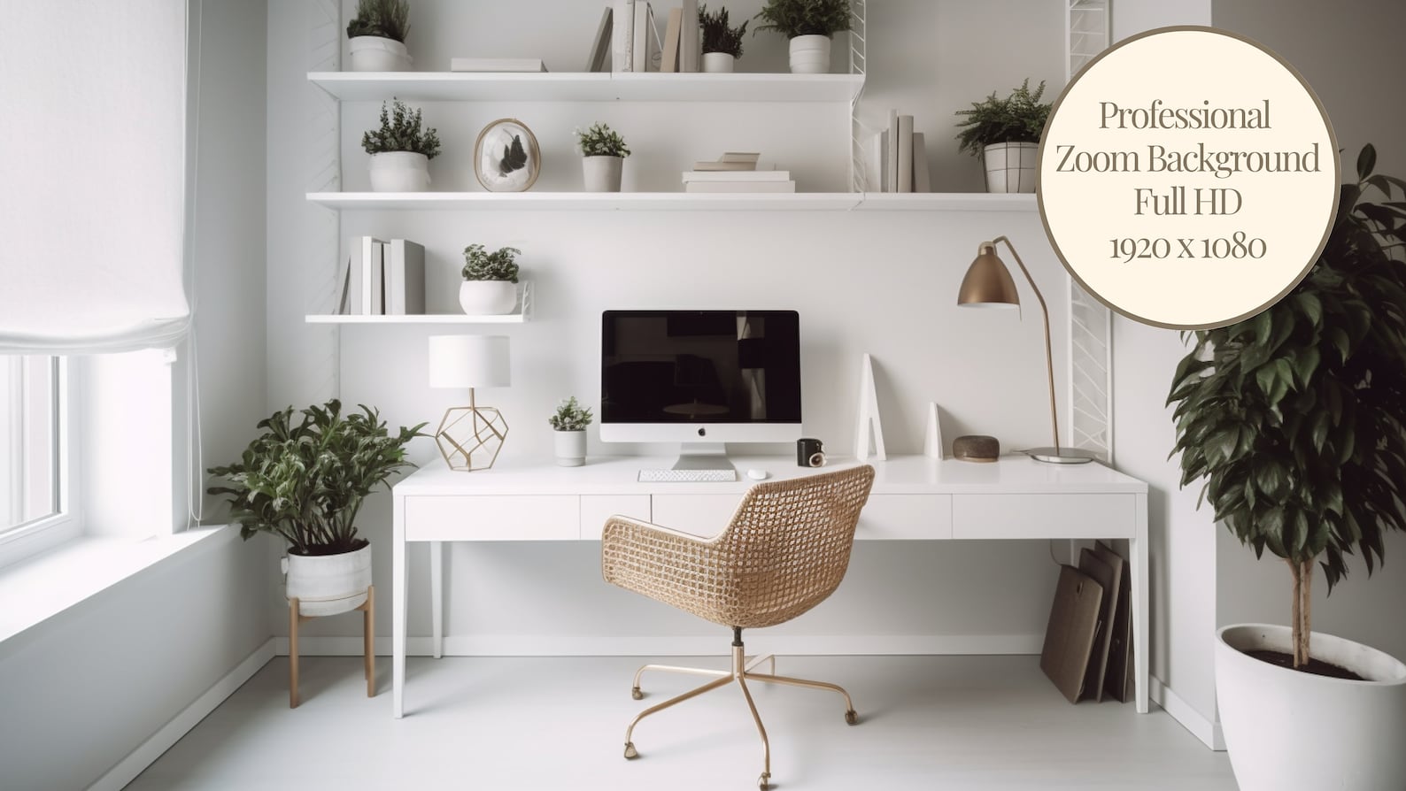 Zoom Background Pack Home Office Zoom Backdrop Digital Backdrop Shelf ...