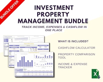 Rental Property Management Spreadsheet Bundle | Cashflow & Comparison