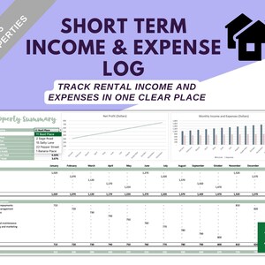 Airbnb Income and Expense Tracker | Short-Term Rental (multiple Properties)