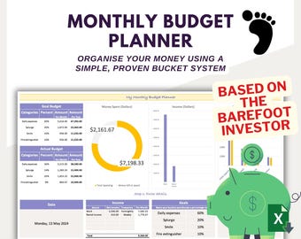 Monthly Budget Planner | Personal Finance Spreadsheet