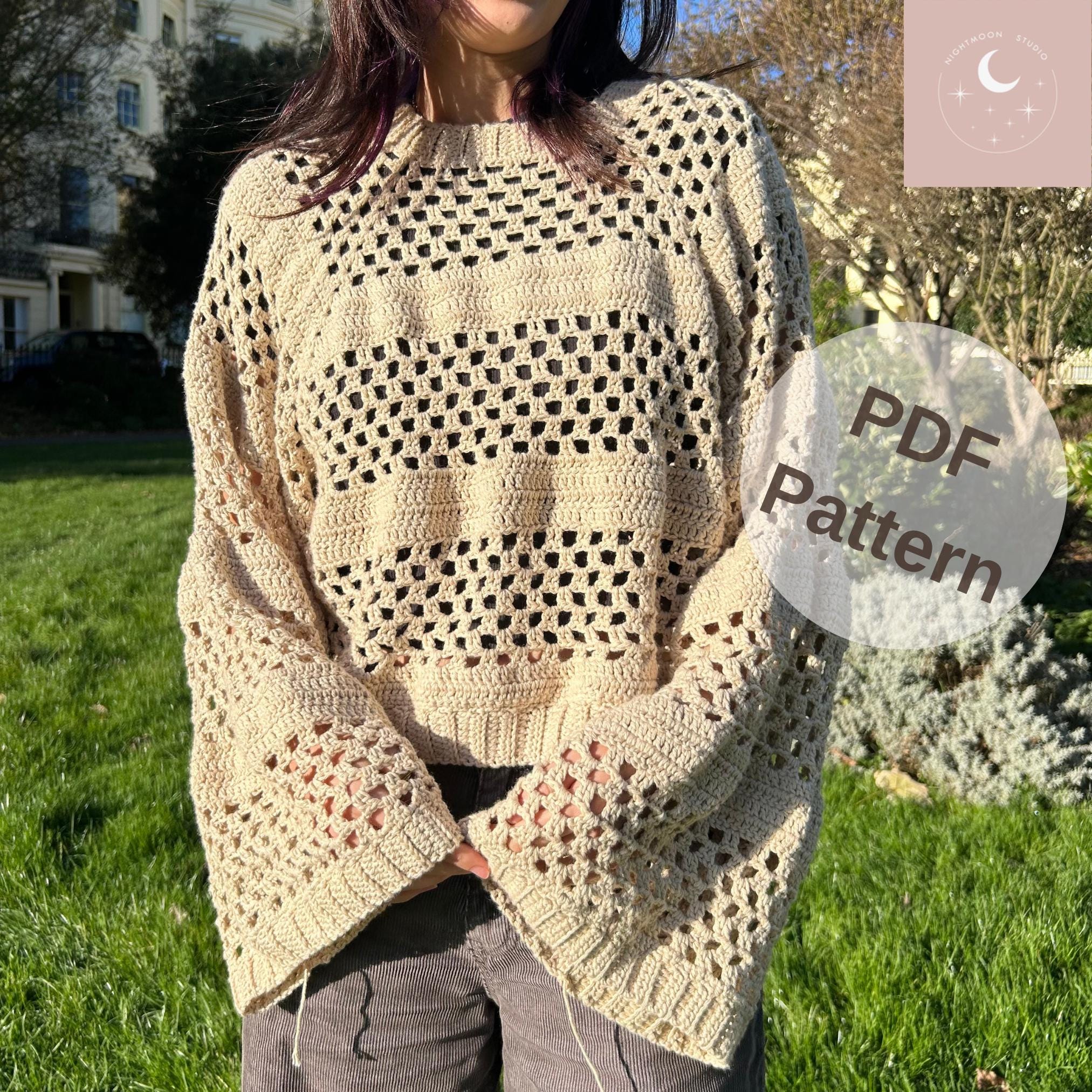 lattice sleeve sweater