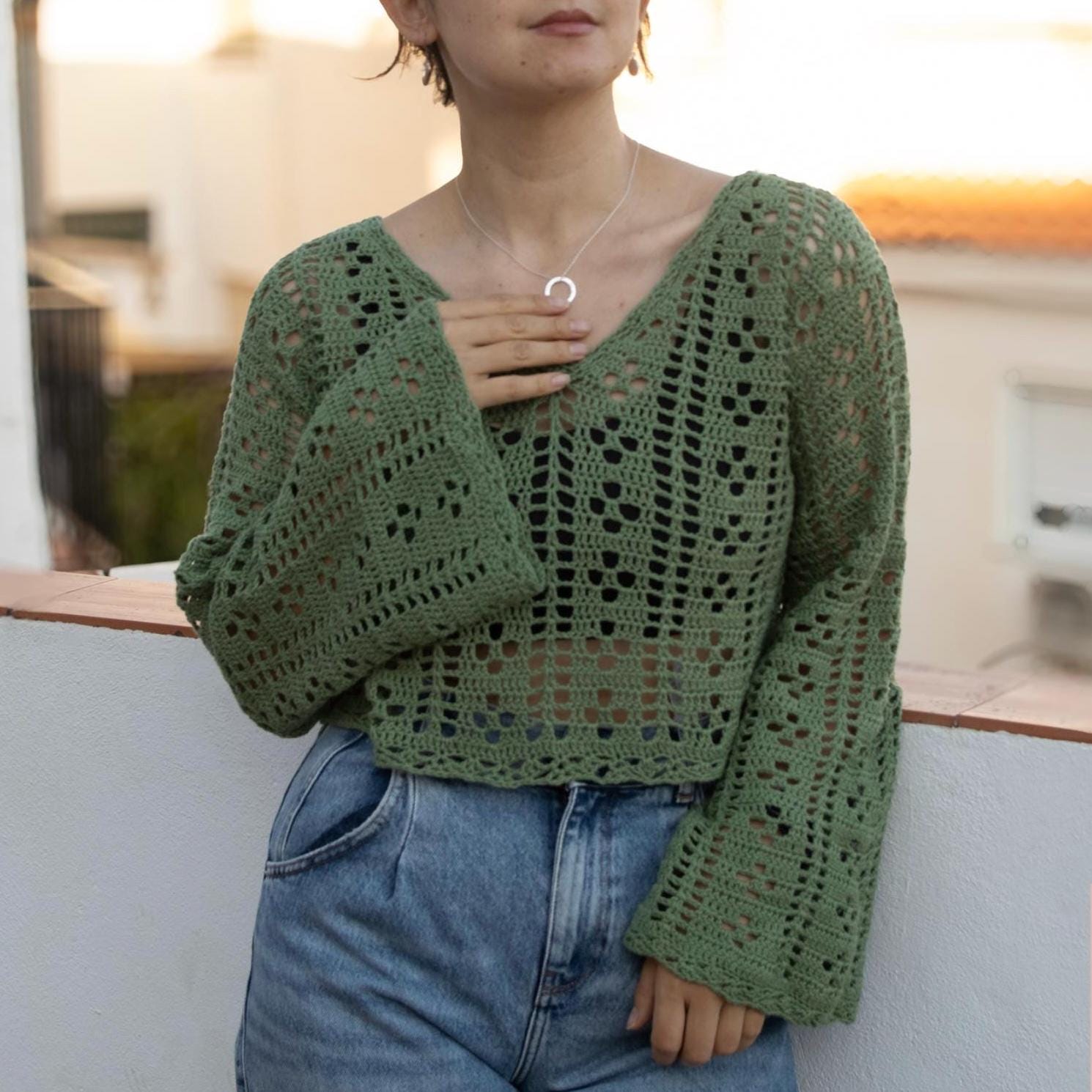 Juniper Top PDF CROCHET PATTERN Intermediate Spring Summer