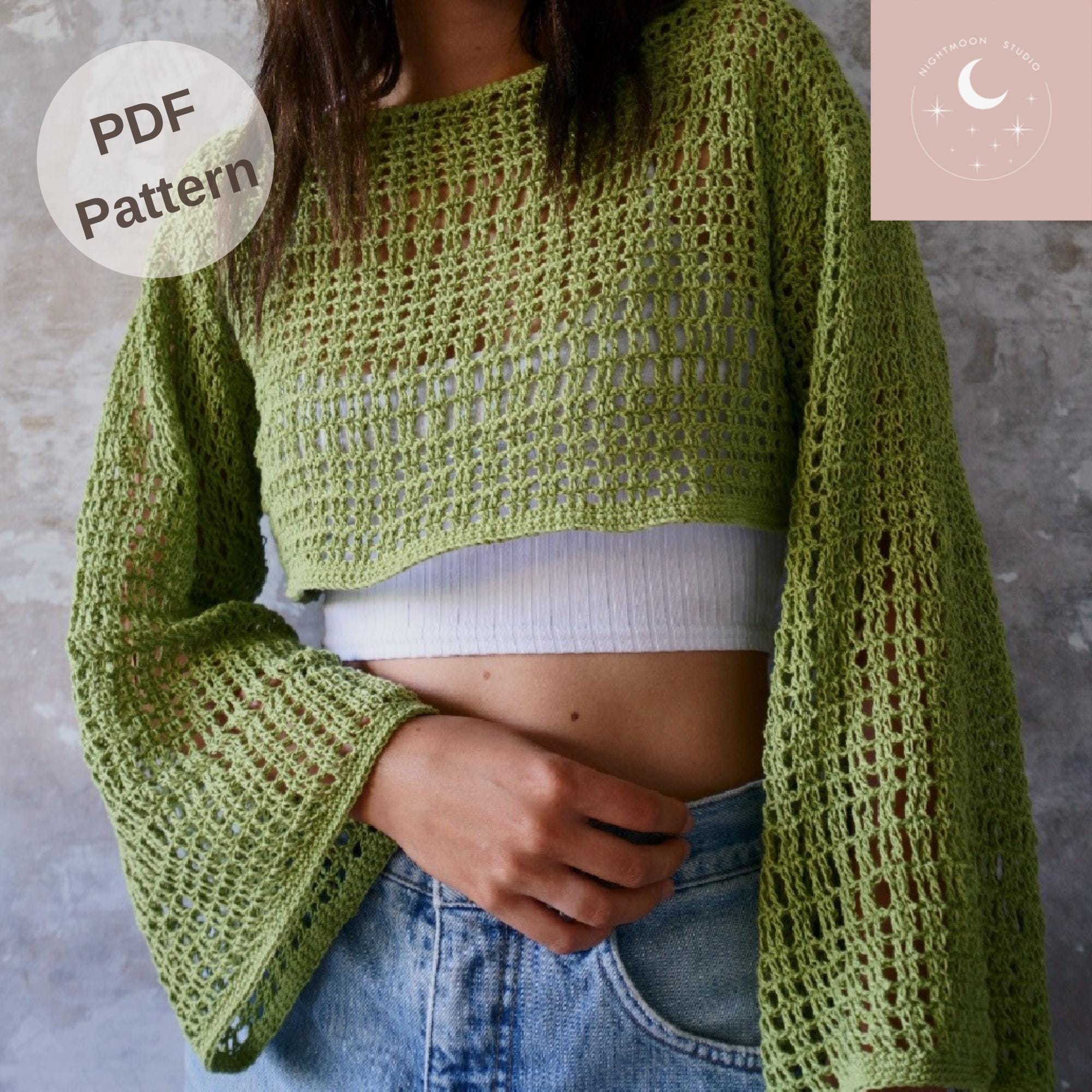Lyra Mesh Top CROCHET PATTERN Shrug Autumn Fall Summer Y2K Lyra Mesh Top CROCHET PATTERN Shrug Autumn Fall Summer Y2K