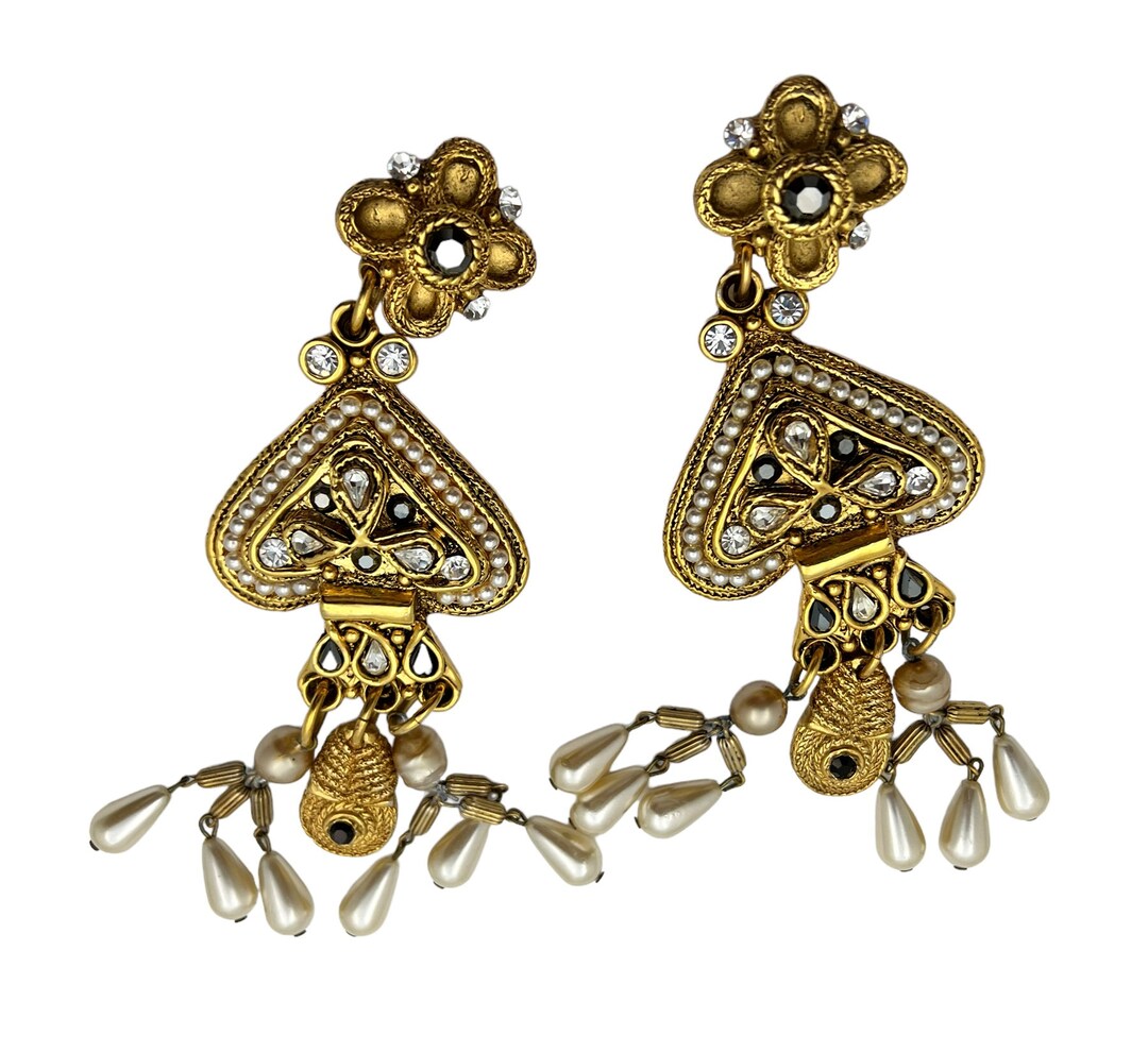 Broche Vintage Claire Deve - Motif Escargot En Résine Et Métal Doré - Occasion Bon état