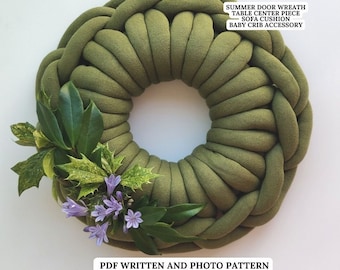 DIY MUSTER - Sommer Kranz Muster - sofortiger digitaler Download Anleitung - PDF Anfänger Tutorial Home Decor