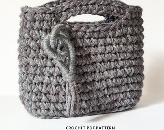 Crochet Purse Pattern "Garda Mini" | PDF Pattern | Crochet tutorial | Crochet Purse Woman Bag, Shopping Bag, Handbag, Crochet Shoulder Bag