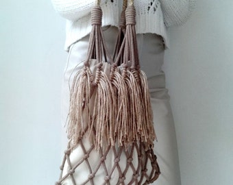 Macrame PATTERN Shopper with Lining | PDF Pattern Macrame Summer Bag | Beginner Macrame