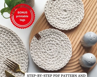 Crochet Coaster Pattern in English | PDF Download and Video Tutorial | Beginner Friendly Crochet Pattern | Coaster DIY Easy | Easy Crochet