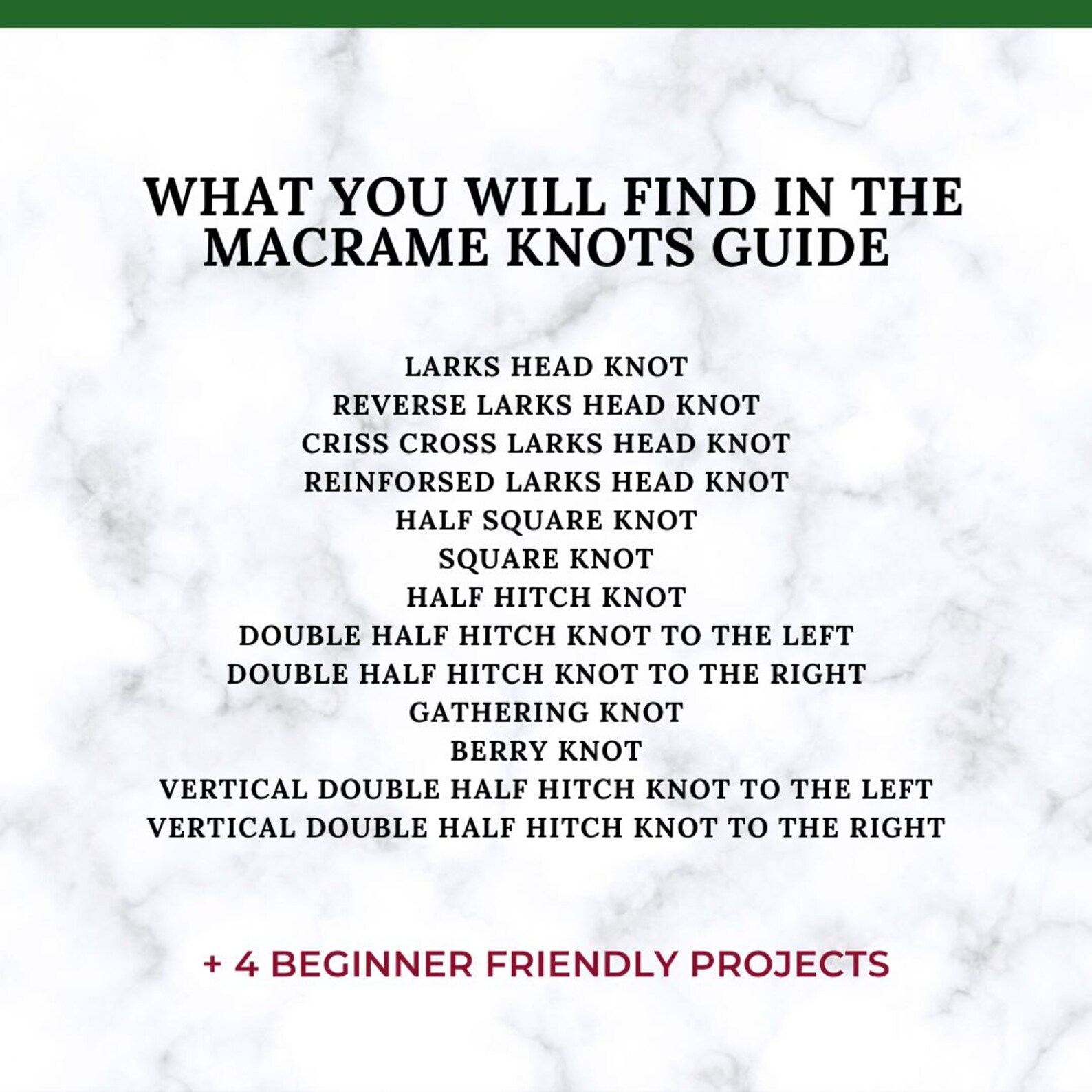 Macrame Knot Guide With Bonus PDF Patterns | Macrame Tutorial | Knot ...