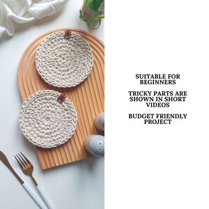 Crochet Coaster Pattern in English | PDF Download and Video Tutorial | Beginner Friendly Crochet Pattern | Coaster DIY Easy | Easy Crochet image 4