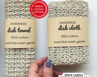 Handgemachtes Geschirr Set - Untersetzer - Tischset - Wrap Labels - PDF Digital Download