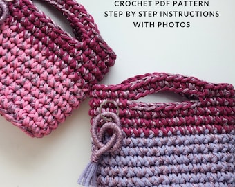 Crochet Purse Pattern "Garda Mini" | PDF Pattern | Crochet tutorial | Crochet Purse Woman Bag, Shopping Bag, Handbag, Crochet Shoulder Bag
