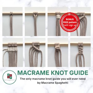 Macrame Knot Guide | PDF Pattern | Macrame tutorial | Knot Guide for Beginner | How to tutorial | Macrame DIY | Macrame PDF