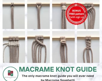 Macrame Knot Guide | PDF Pattern | Macrame tutorial | Knot Guide for Beginner | How to tutorial | Macrame DIY | Macrame PDF