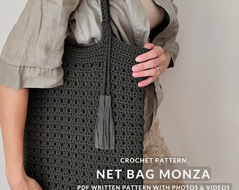 Häkelnetz Tasche Muster | PDF Nähanleitung | Häkelanleitung | Gehäkelte Geldbörse Frau Tasche, Einkaufstasche, Handtasche, häkeln Schultertasche